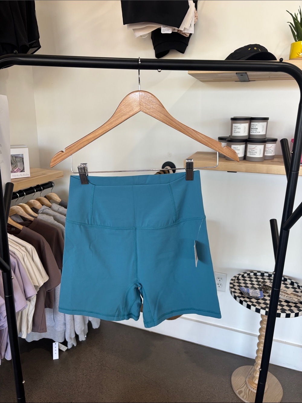 FP Movement by Free People Teal High-Rise Bike Shorts